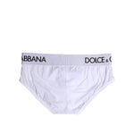 Dolce & Gabbana White Cotton Stretch Regular Brief Underwear BIK1740-40