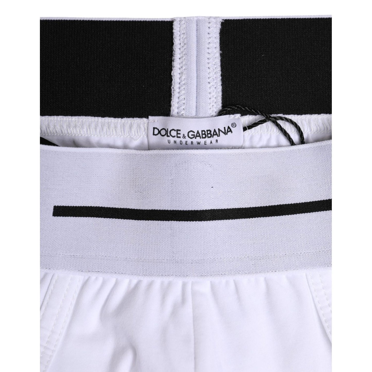 Dolce & Gabbana White Cotton Stretch Regular Brief Underwear BIK1740-40