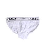 Dolce & Gabbana White Cotton Stretch Regular Brief Underwear BIK1741-41
