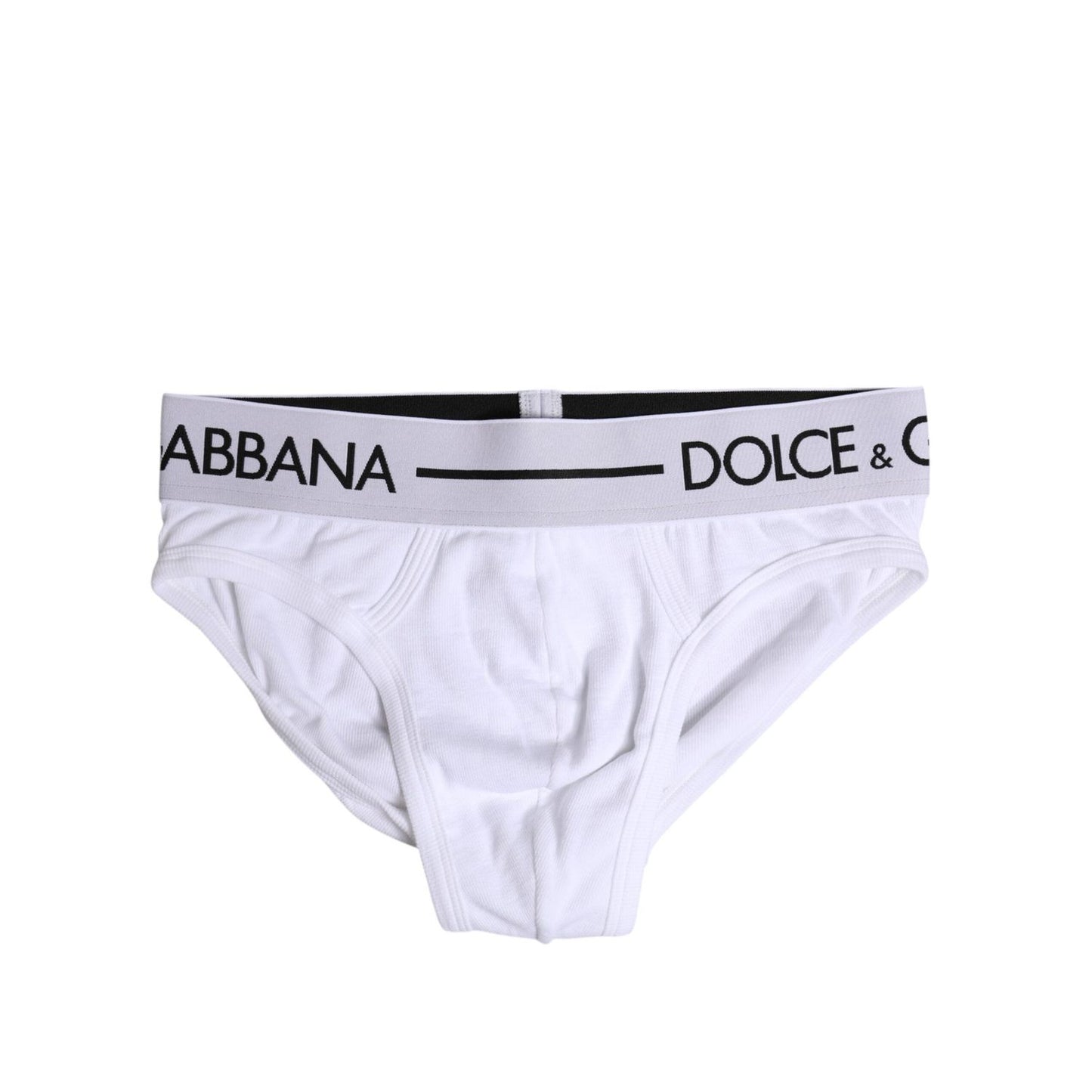 Dolce & Gabbana White Cotton Stretch Regular Brief Underwear BIK1742-4