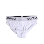 Dolce & Gabbana White Cotton Stretch Regular Brief Underwear BIK1742-4