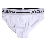 Dolce & Gabbana White Cotton Stretch Regular Brief Underwear BIK1742-4