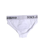 Dolce & Gabbana White Cotton Stretch Regular Brief Underwear BIK1742-4
