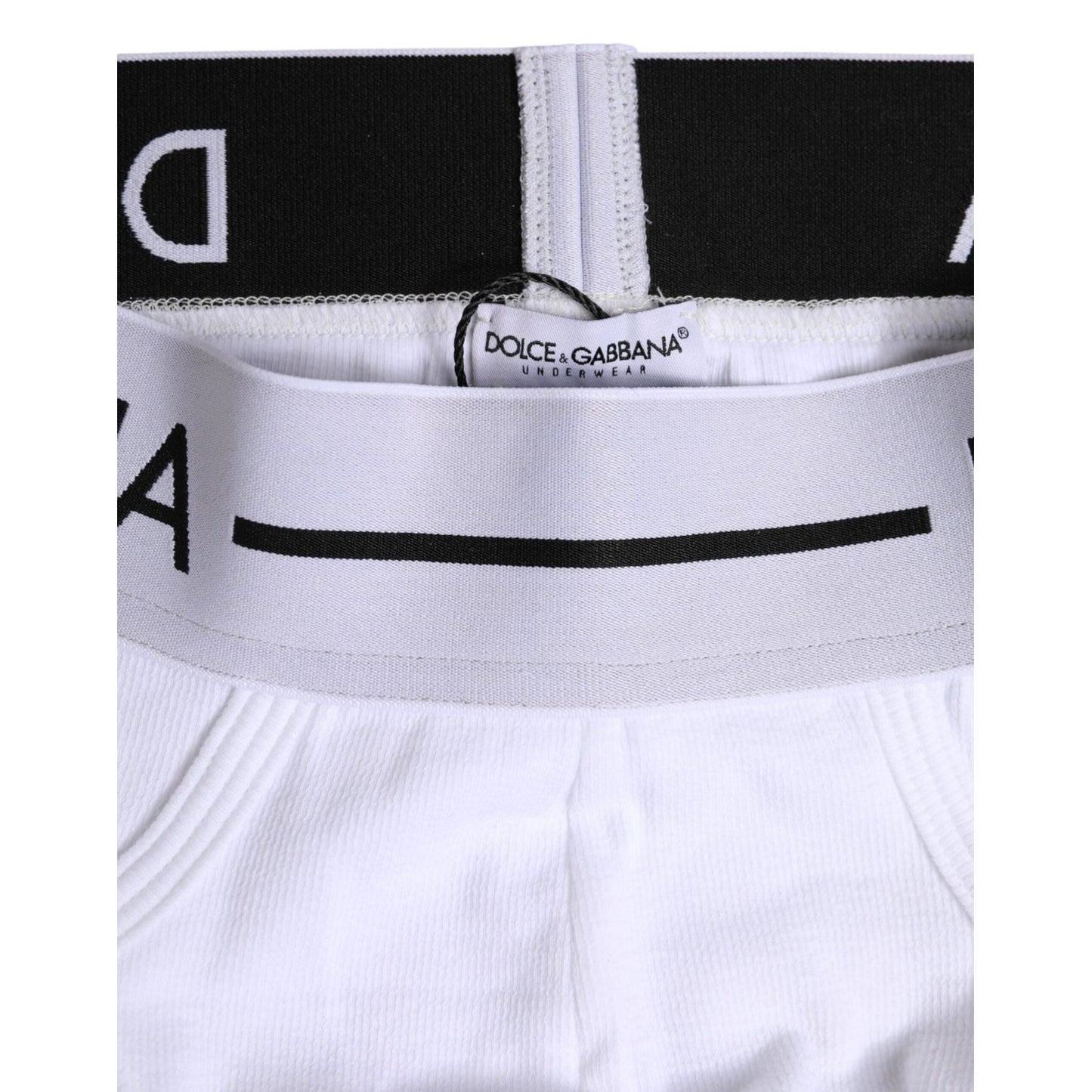 Dolce & Gabbana White Cotton Stretch Regular Brief Underwear BIK1742-4