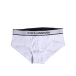 Dolce & Gabbana White Cotton Stretch Regular Brief Underwear BIK1745-4
