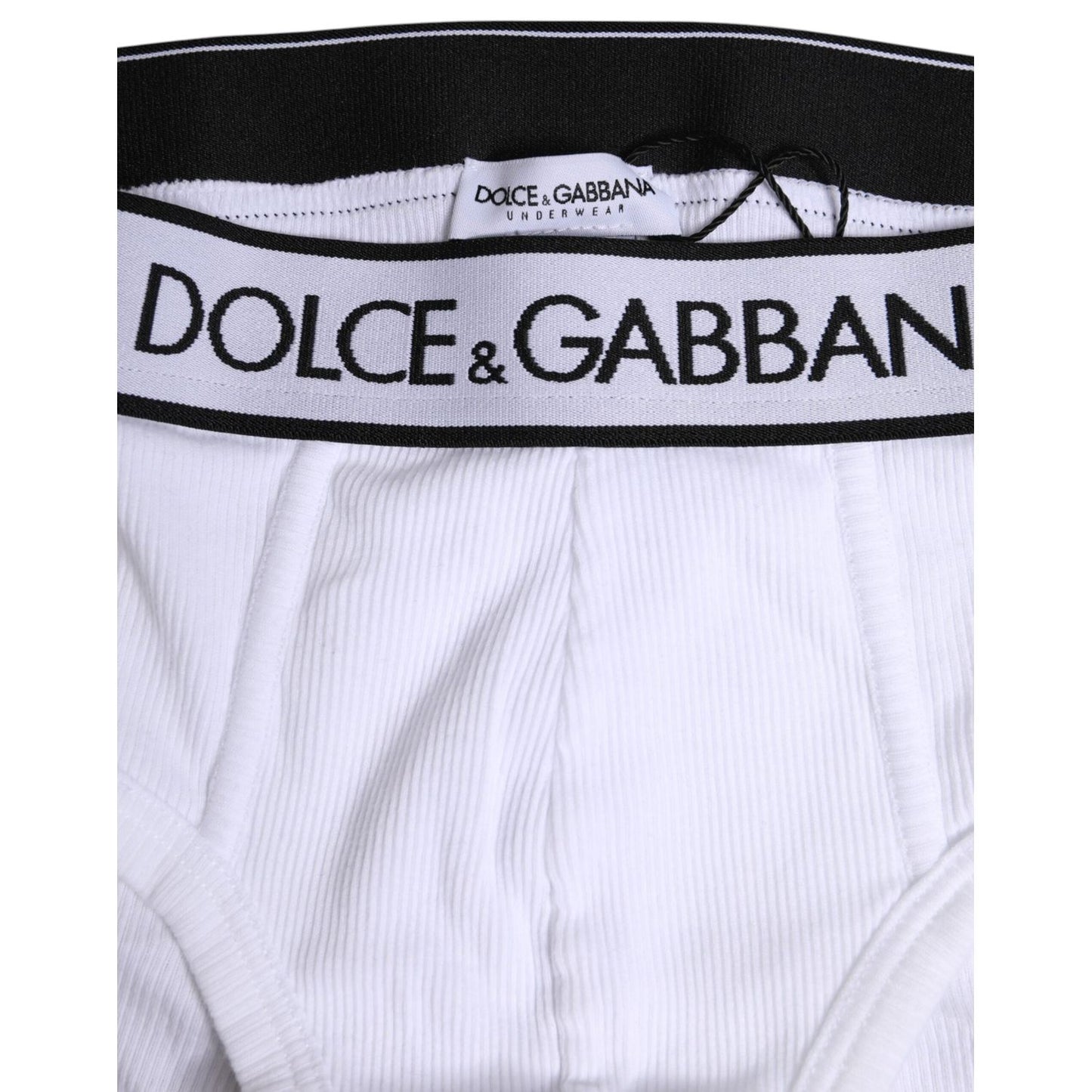 Dolce & Gabbana White Cotton Stretch Regular Brief Underwear BIK1745-4