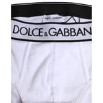 Dolce & Gabbana White Cotton Stretch Regular Brief Underwear BIK1745-4