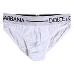 Dolce & Gabbana White Cotton Stretch Regular Brief Underwear BIK1749-4