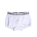 Dolce & Gabbana White Cotton Stretch Regular Boxer Underwear BIK1750-4