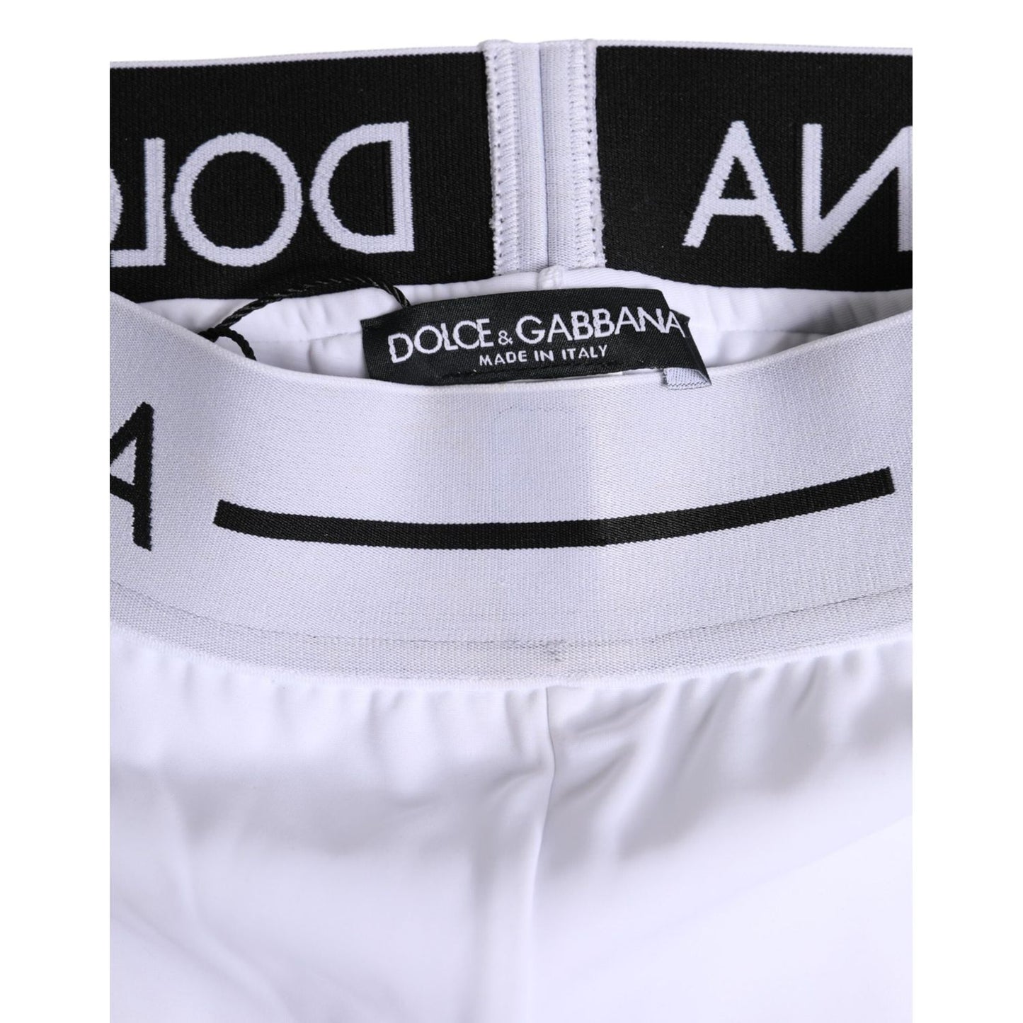 Dolce & Gabbana White Nylon Logo Waistband Boxer Brief Underwear BIK1759-40