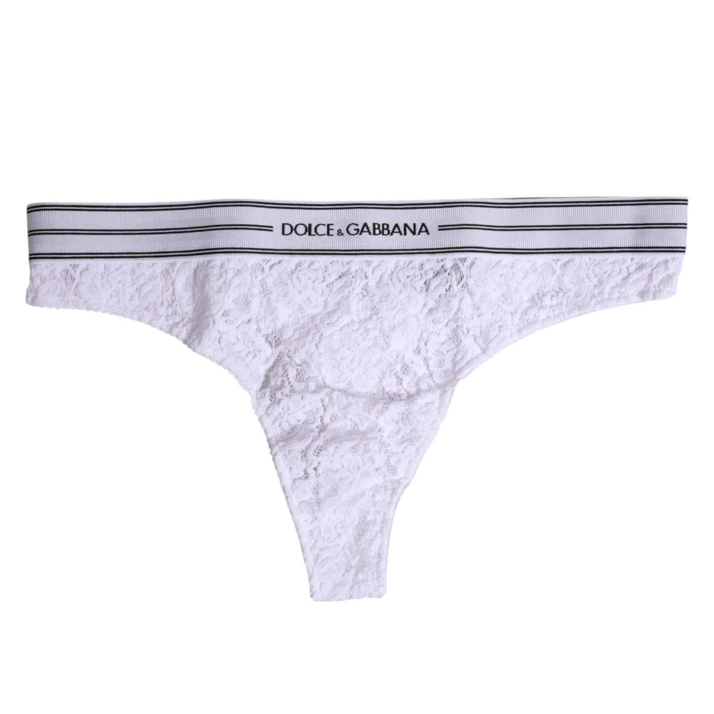 Dolce & Gabbana White Nylon Floral Lace Bottom Panty Underwear BIK1442-3