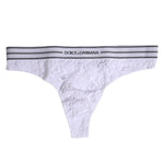 Dolce & Gabbana White Nylon Floral Lace Bottom Panty Underwear BIK1442-3