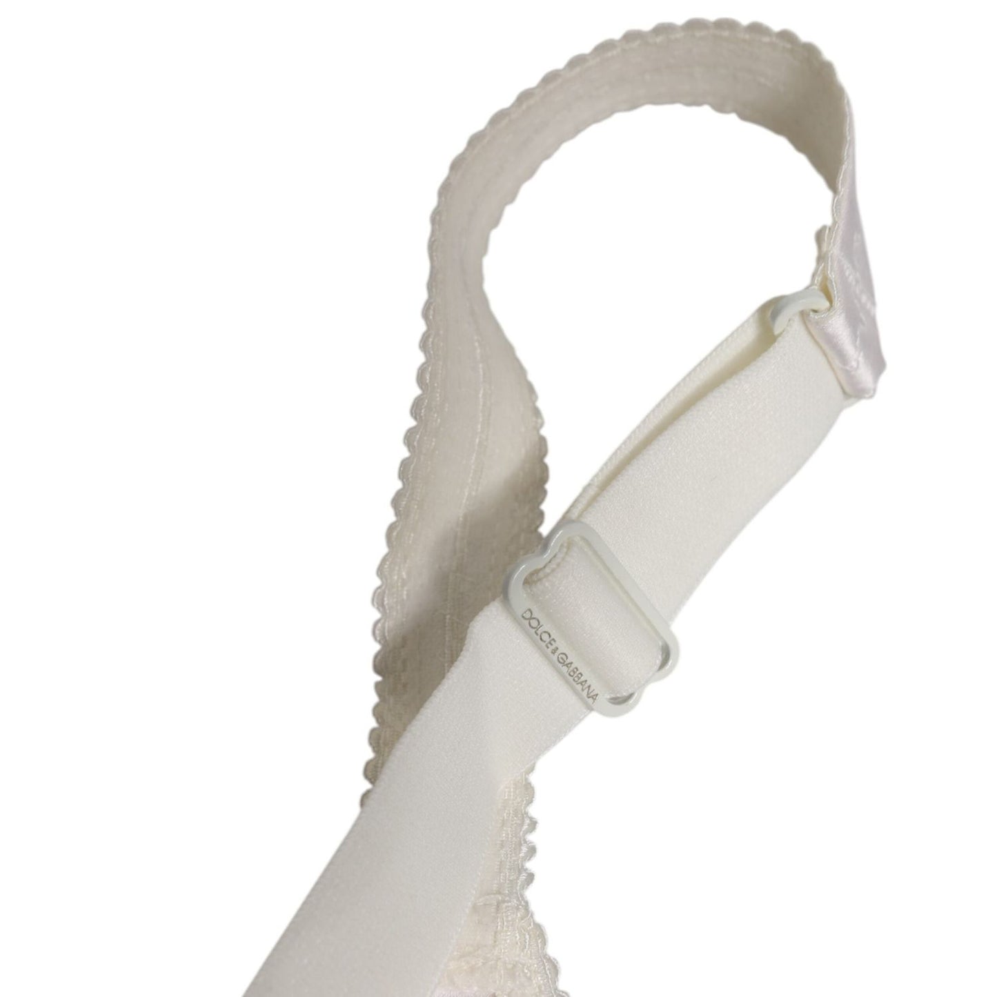 Dolce & Gabbana White Silk Balconette Non Wire Bra Underwear BIK1445-2