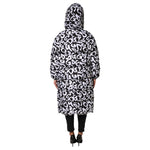 Dolce & Gabbana Black White DG Mania Hooded Long Coat Jacket JKT41490-40