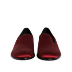 Dolce & Gabbana Red Velvet Slip On Loafers Formal Shoes MV7561-45