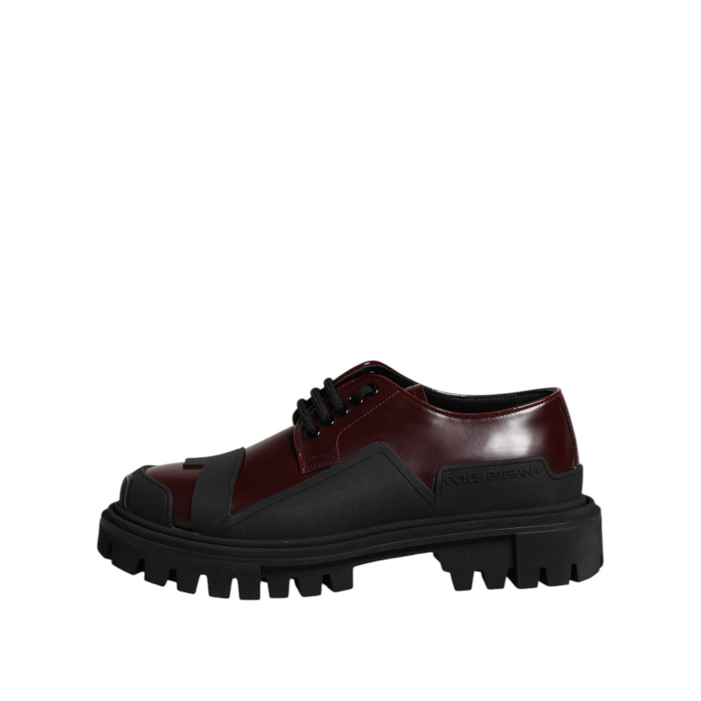 Dolce & Gabbana Red Leather Lace Up Trekking Dress Shoes MV7582-39