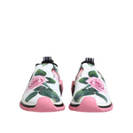 Dolce & Gabbana White Rose Print Sorrento Sneakers Shoes LA12762-36