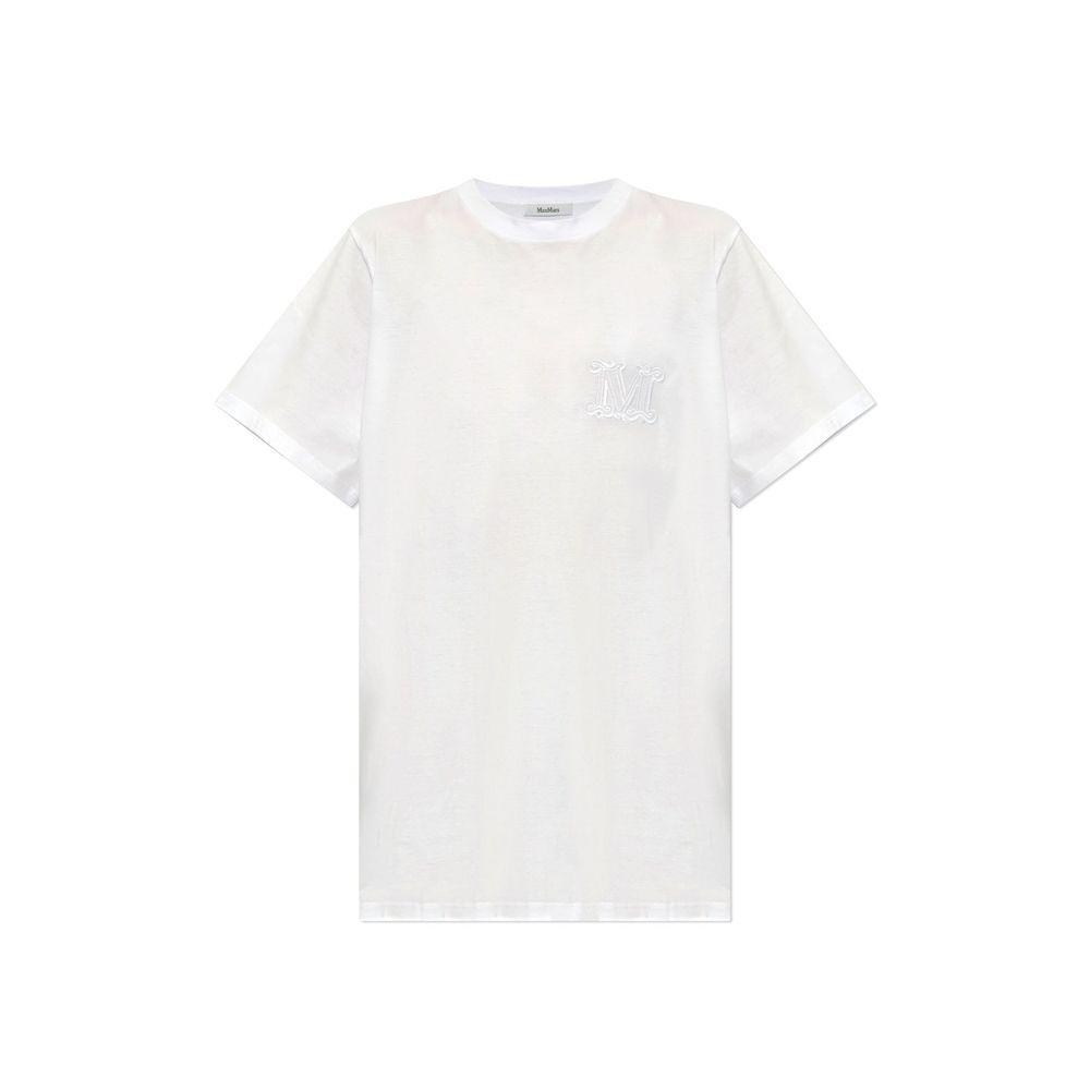 Max Mara Mango Logo Embroidered Cotton T-Shirt MA-8777823256788-L