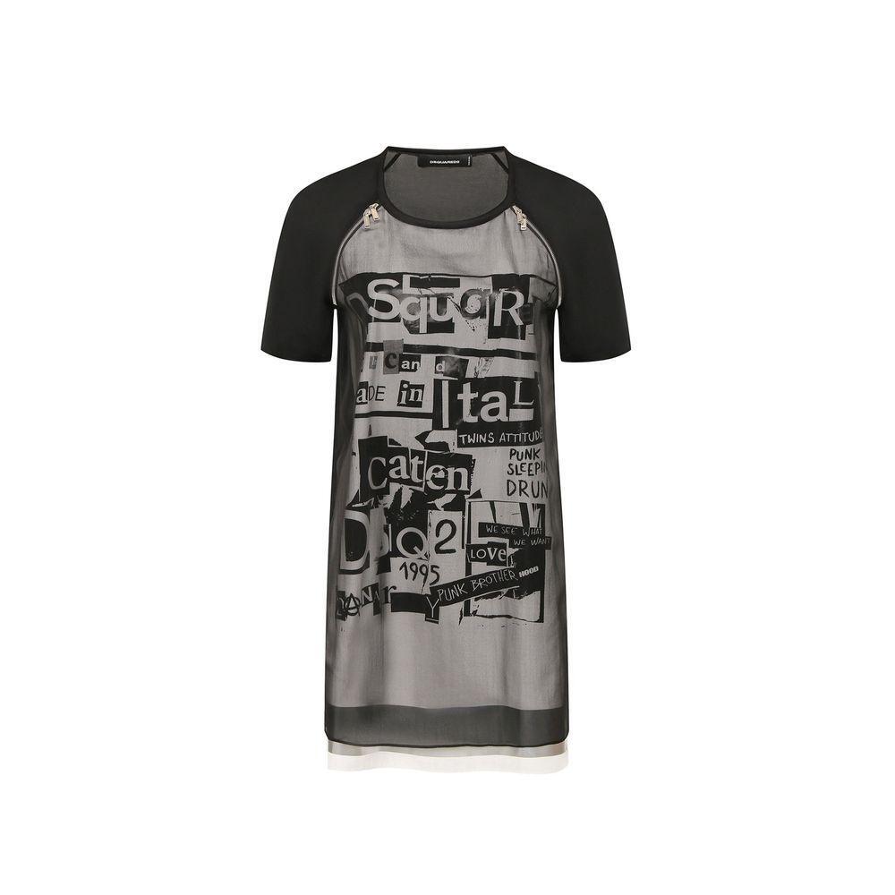 Dsquared² Silk Printed Mini Dress DS-8735462555860-40