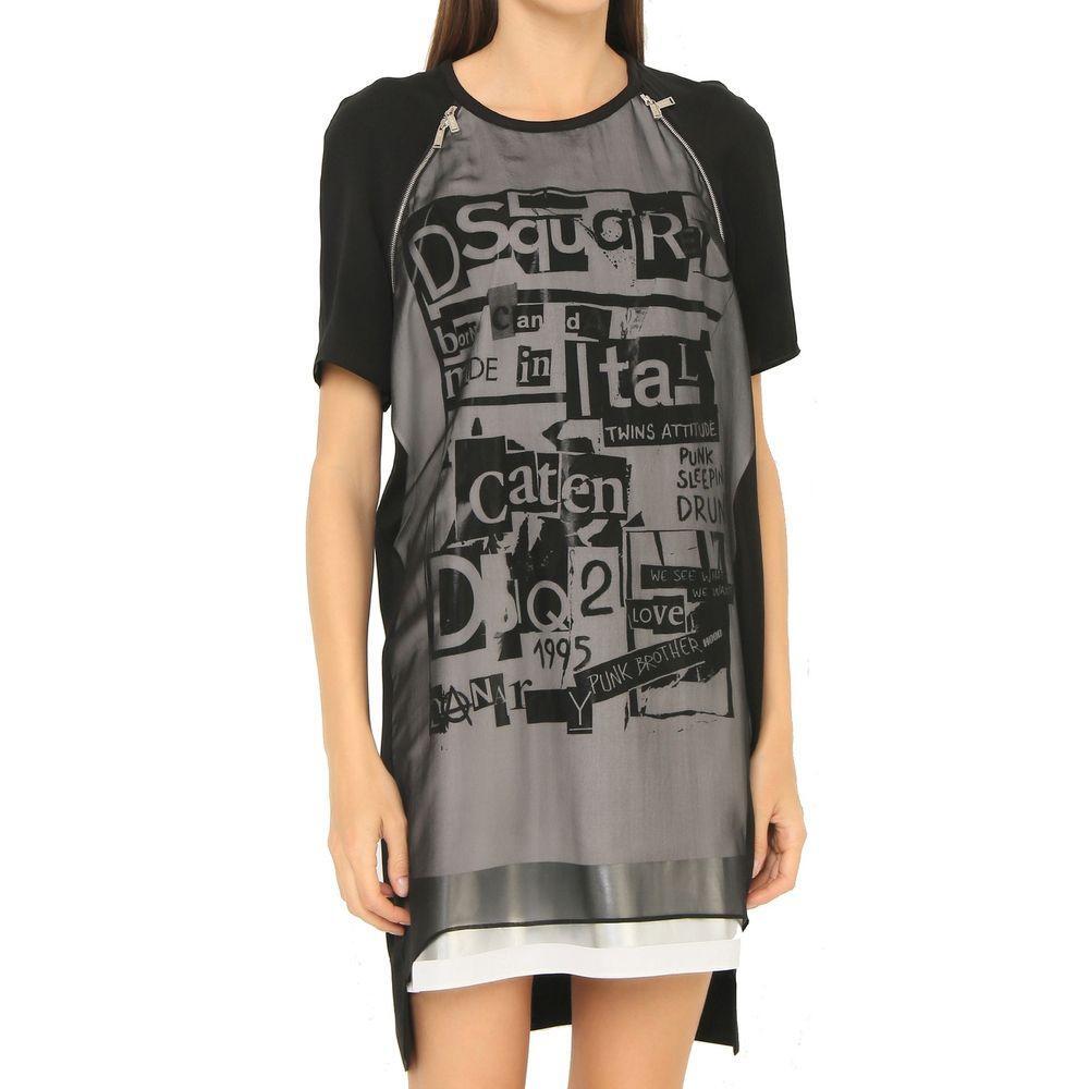 Dsquared² Silk Printed Mini Dress DS-8735462555860-40