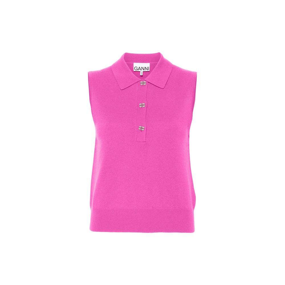 Ganni Wool And Cashmere Polo