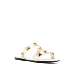Valentino Garavani Roman Stud Leather Flat Sandals VA-8800869449940-EU35/US5