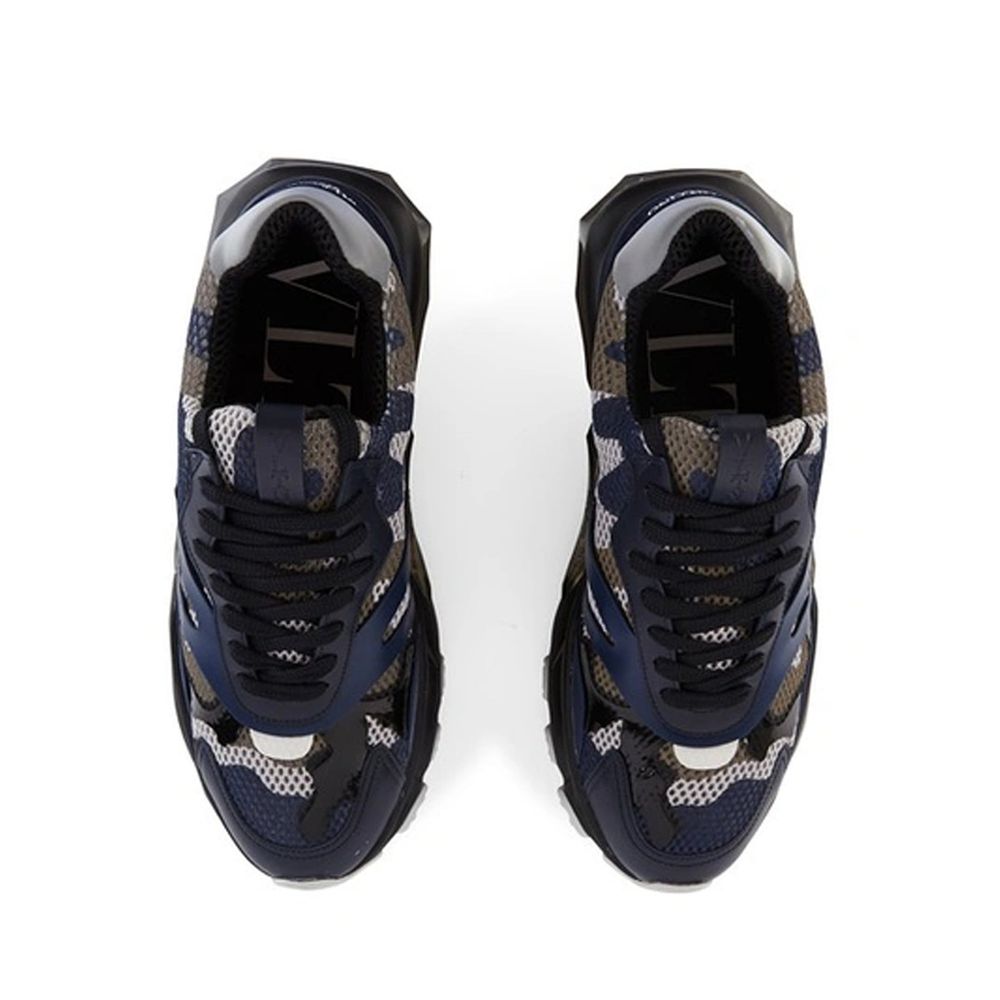 Valentino Garavani Blue Fabric Athletic Sneakers
