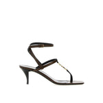 Saint Laurent Cassandra Leather Flip-Flop Sandals SA-8735555584212-EU36/US6