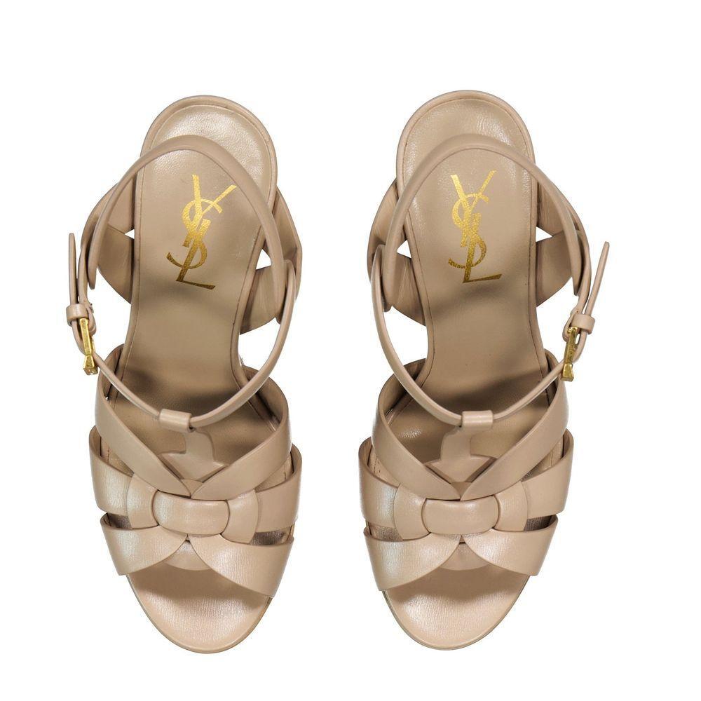 Saint Laurent Tribute Leather Sandals SA-8736570278100-EU40.5/US10.5