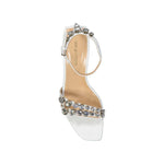Sergio Rossi Leather Crystal Sandals SE-8735590416596-EU37.5/US7.5