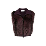 Fabiana Filippi Fox Fur Knitted Vest Jacket FA-8736386187476-IT46 | S