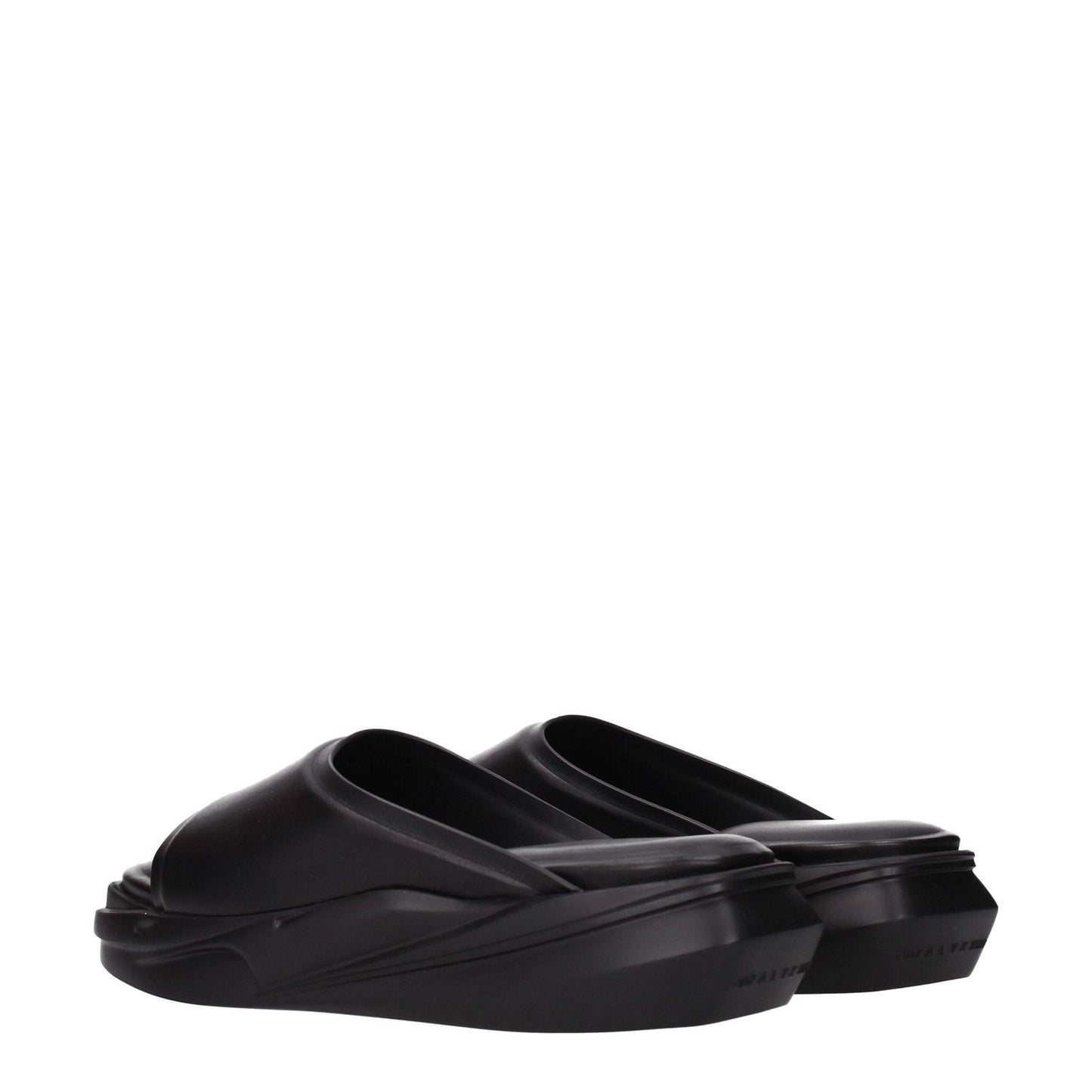 Alyx Black Leather Slippers Sandals AL-8547196928265-EU42/US9