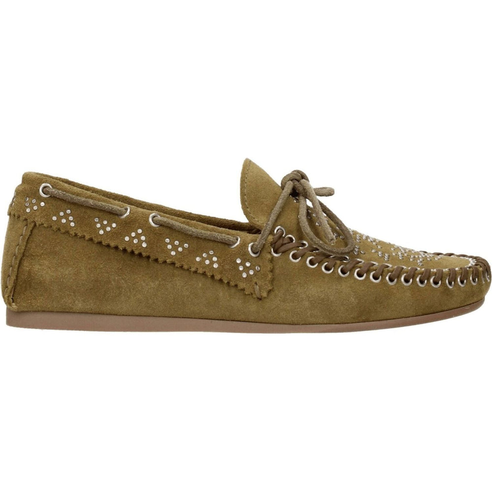 Isabel Marant Green Leather Slip-On Loafers IS-8547290808585-EU36/US6