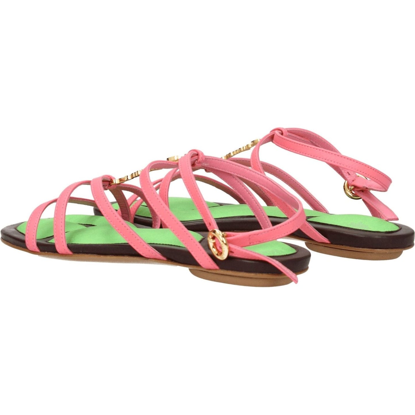 Jacquemus Pink Leather Flat Sandals JA-8547325804809-EU36/US6