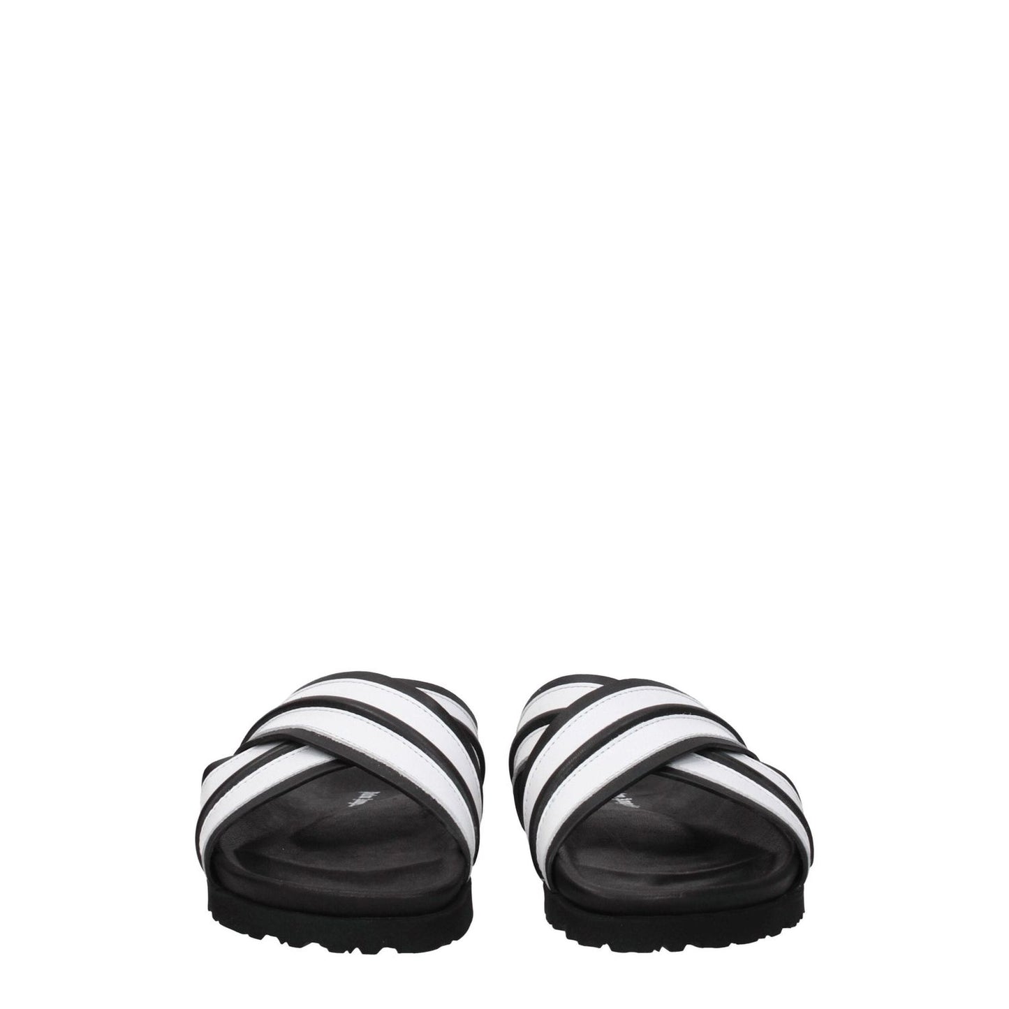 Palm Angels White Leather Slippers Sandals PA-8547346743561-EU35/US5