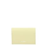 Jil Sander Yellow Leather Cardholders JI8547350446345BT