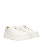 Jil Sander White Fabric Platform Sneakers JI-8547352609033-EU39/US6