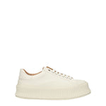 Jil Sander White Fabric Platform Sneakers JI-8547352838409-EU37/US7