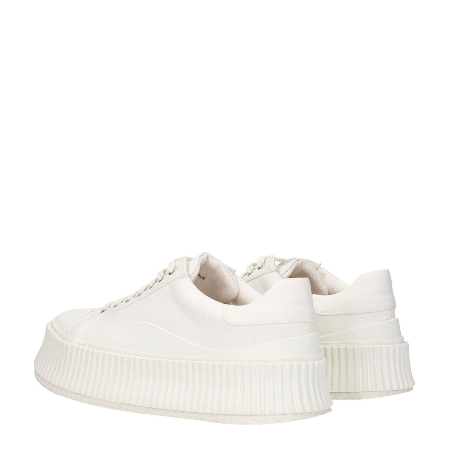 Jil Sander White Fabric Platform Sneakers JI-8547352609033-EU39/US6