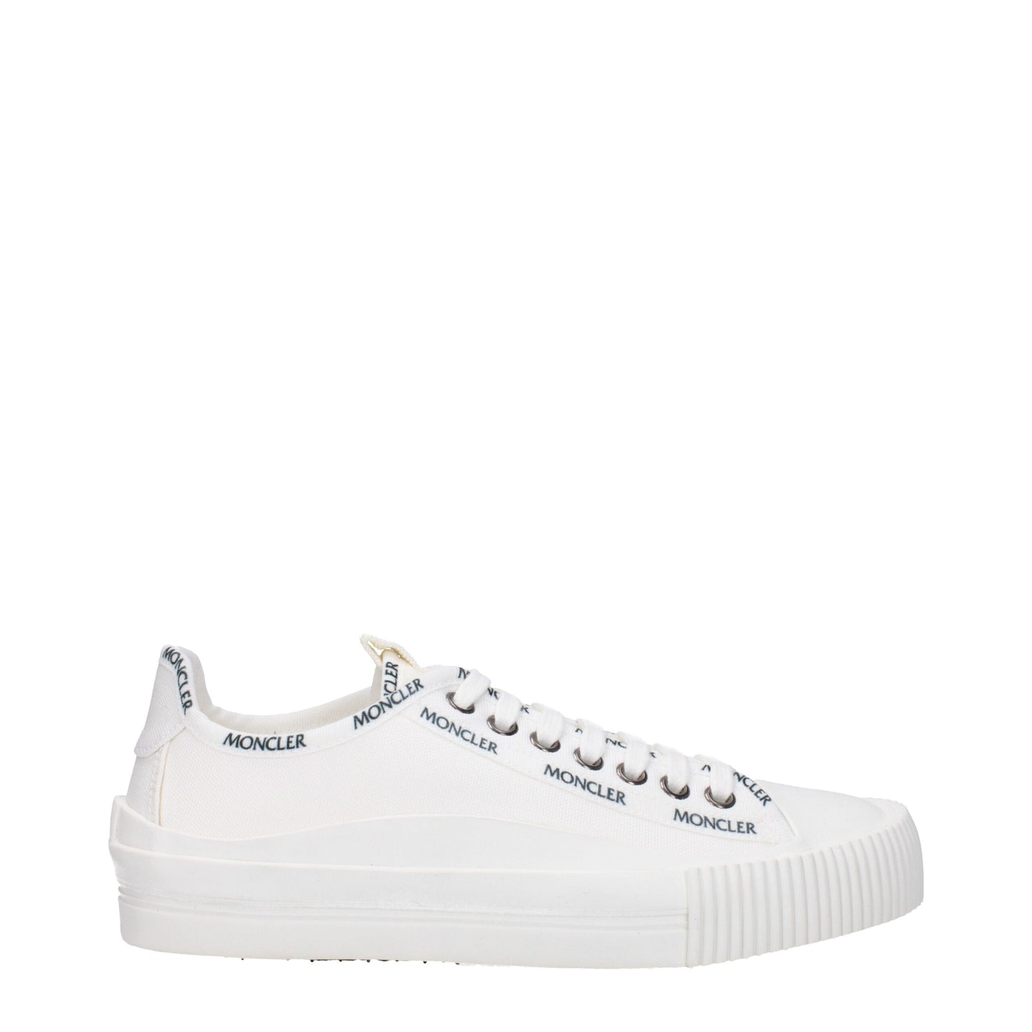 Moncler White Fabric Low Tops MO-8616468185353-EU35/US5