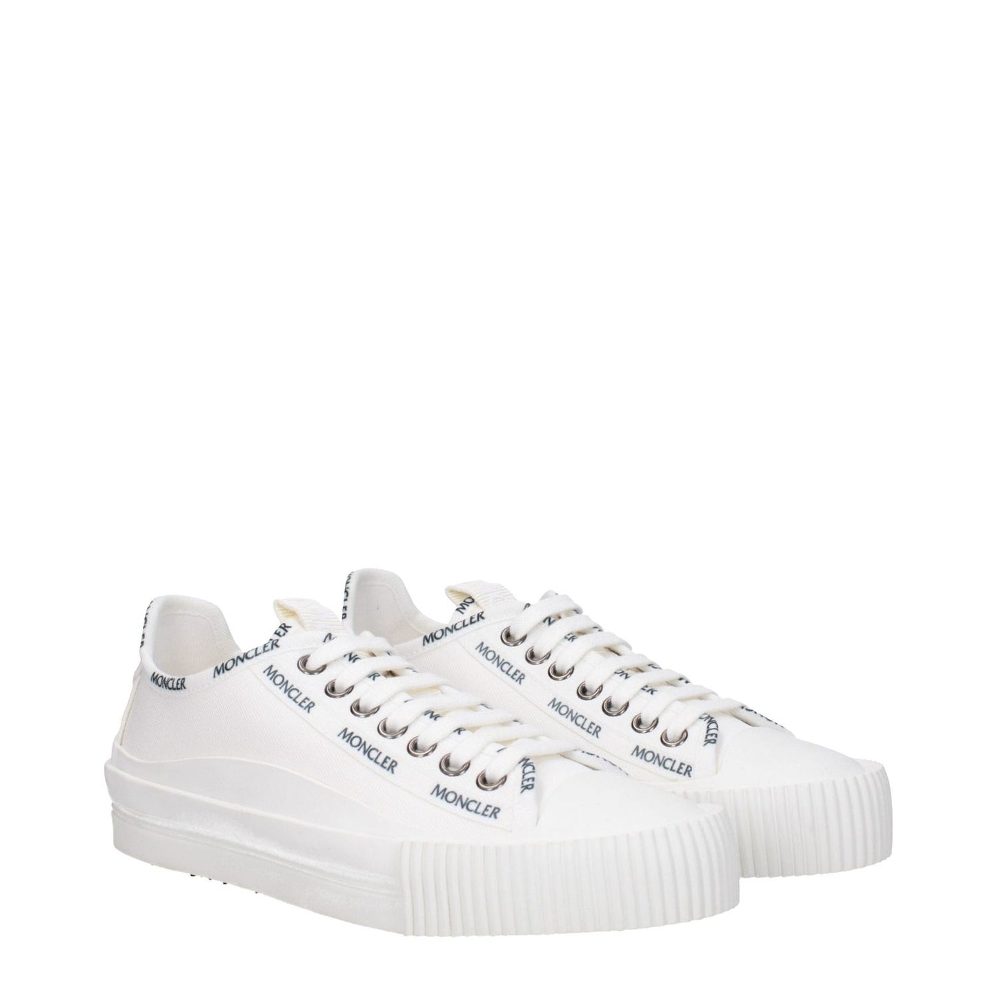 Moncler White Fabric Low Tops MO-8616468185353-EU35/US5