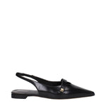 Max Mara Black Leather Ballet Flats MA-9258071130377-EU36/US6