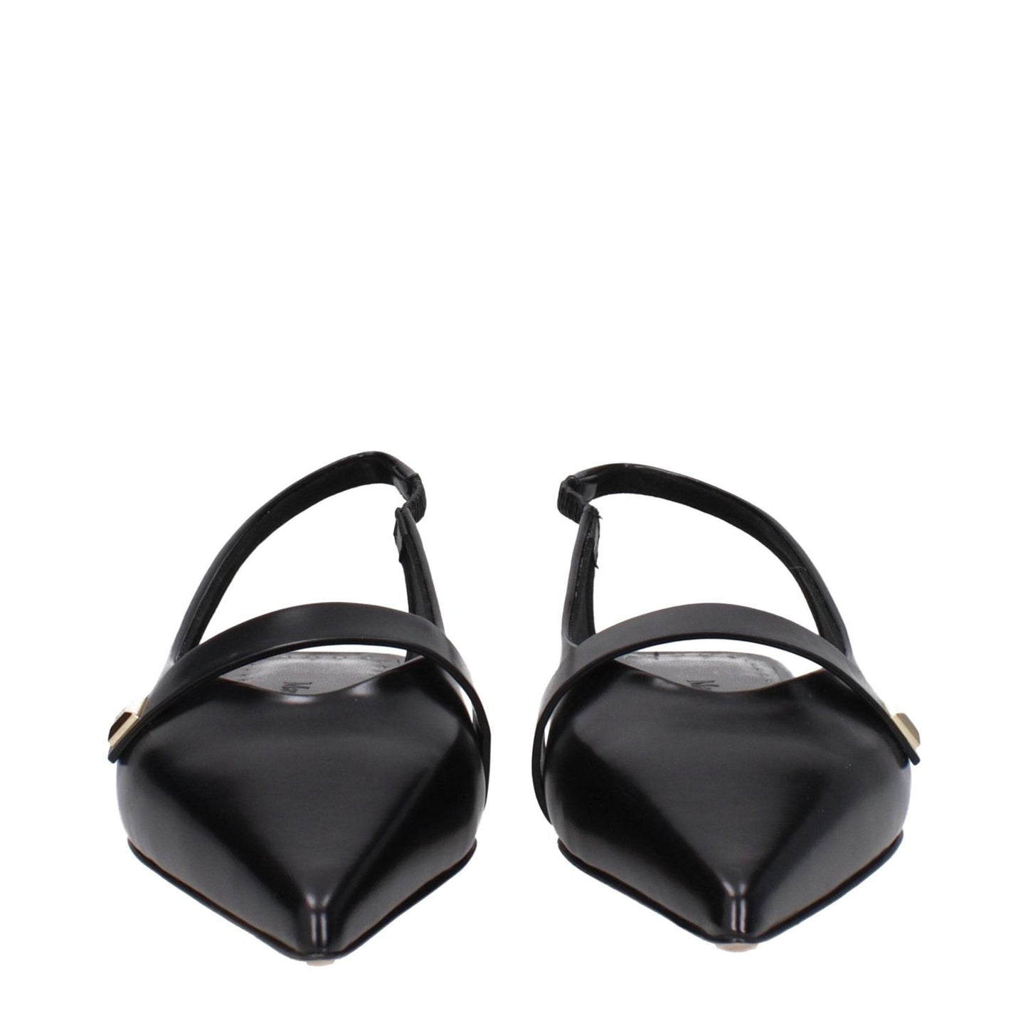 Max Mara Black Leather Ballet Flats MA-9258071130377-EU36/US6