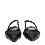 Max Mara Black Leather Ballet Flats MA-9258071130377-EU36/US6