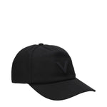 Valentino Garavani Black Cotton Caps (Baseball Hat) VA-9283238330633-58 CM|M
