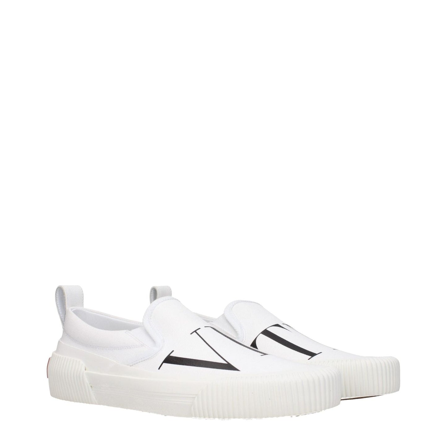 Valentino Garavani White Fabric Slip-On Loafers VA-9291024269577-EU39.5/US6.5