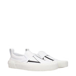Valentino Garavani White Fabric Slip-On Loafers VA-9291024269577-EU39.5/US6.5