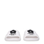 Kenzo White Cotton Slippers Sandals KE-9312232702217-EU36/US6