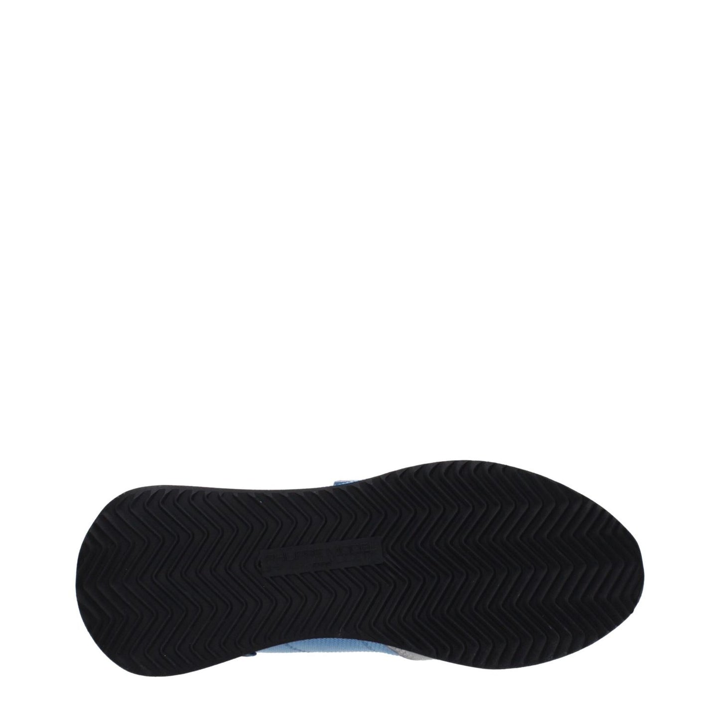 Philippe Model Blue Fabric Low Top Sneakers sole view, showcasing detail and design, product MPN TZLUZ2TB357, code F83296.