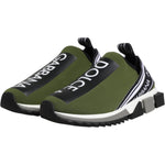 Dolce & Gabbana Green Logo Low Top Sorrento Men Sneakers Shoes MV7755-40